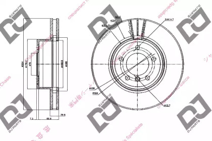 Тормозной диск DJ PARTS BD1628